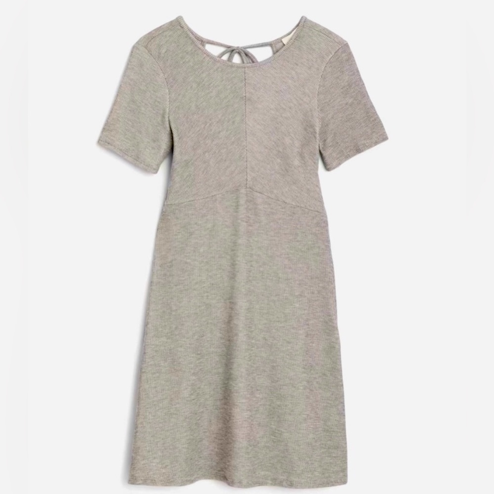 Heatherly Byanka Grey Ribbed Open Back Dress size 1X NWT